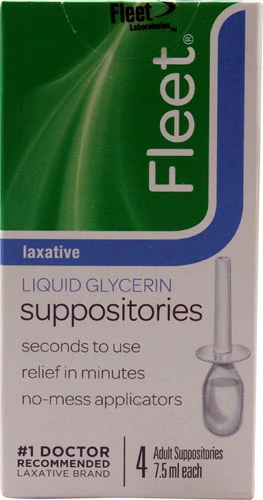 Fleet Laxative Liquid Glycerin Suppositories -- 4 Suppositories