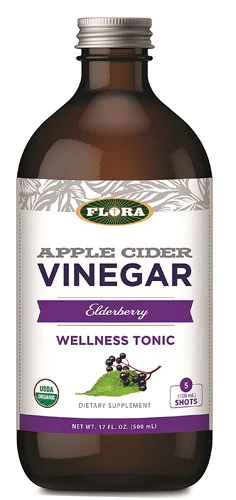 Flora Apple Cider Vinegar Wellness Tonic Vinagre de Maçã com Sabugueiro 500ml
