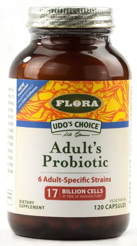 Flora Flora Aldut Probiotic - 120 Cápsulas Vegetarianas com 17 Bilhões de Células Vivas