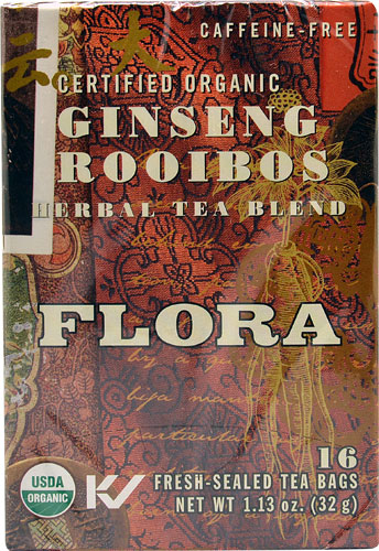 Chá Orgânico Flora Ginseng Rooibos - 16 Sachês de Puro Bem-Estar