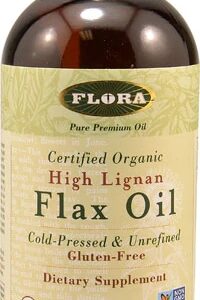 Óleo de Linhaça Orgânico Flora - Rico em Lignanas - 473ml