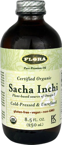 Flora Sacha Inchi Líquido 251ml: Puro Óleo de Sacha Inchi Rico em Ômegas 3, 6 e 9