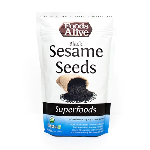 Sementes de Gergelim Preto Orgânico Foods Alive - Superalimento 400g