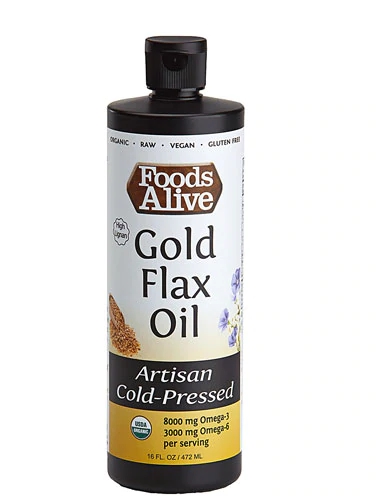Óleo de Linhaça Dourada Orgânico Foods Alive Light & Buttery 473ml - Rico em Ômega 3