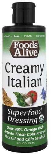 Foods Alive Molho Cremoso Italiano Superalimento Orgânico 237ml