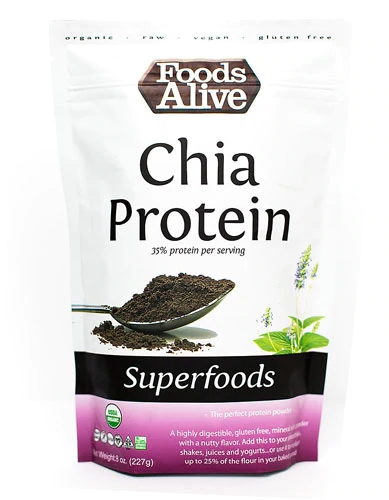 Proteína Vegetal Orgânica Crua Chia Foods Alive 227g - Nutrição Pura e Natural