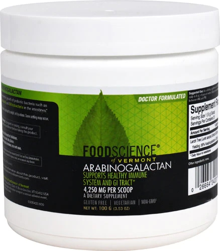 FoodScience of Vermont Arabinogalactan Powder -- 3.53 oz