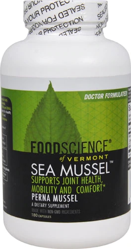 FoodScience of Vermont Sea Mussel 180 Cápsulas: Saúde das Articulações