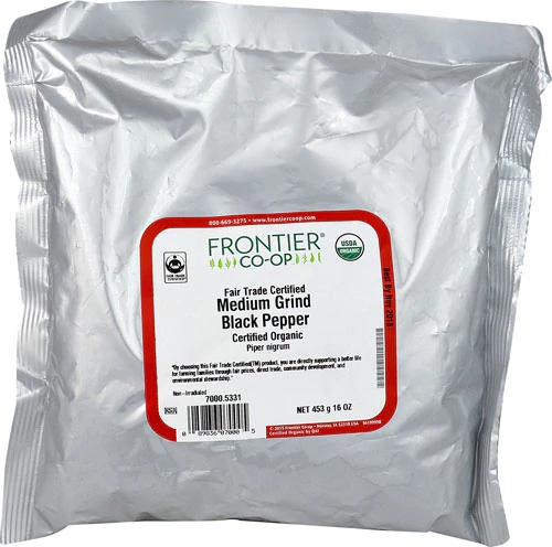 Pimenta do Reino Preta Orgânica Moagem Média Frontier Co-Op - 454g