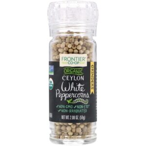 Comprar frontier co-op organic ceylon white peppercorns -- 2. 08 oz preço no brasil food & beverages salt seasonings & spices suplementos em oferta suplemento importado loja 37 online promoção -