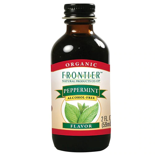 Extrato de Hortelã Orgânico Frontier Co-Op Sabor Peppermint Sem Álcool - 59ml