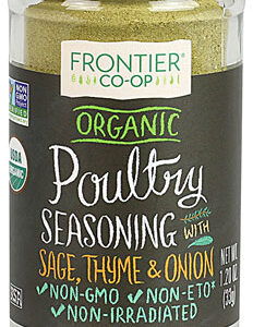 Tempero Orgânico para Aves Frontier Co-Op com Sálvia, Tomilho e Cebola – 34g