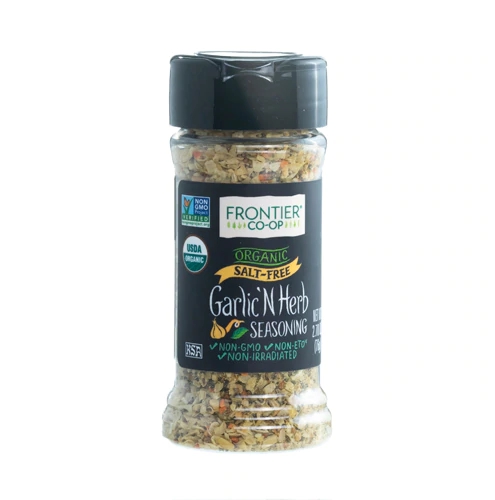 Tempero Orgânico Frontier Co-Op Alho e Ervas - 79g (2.7 oz) - Sabor Natural e Saudável