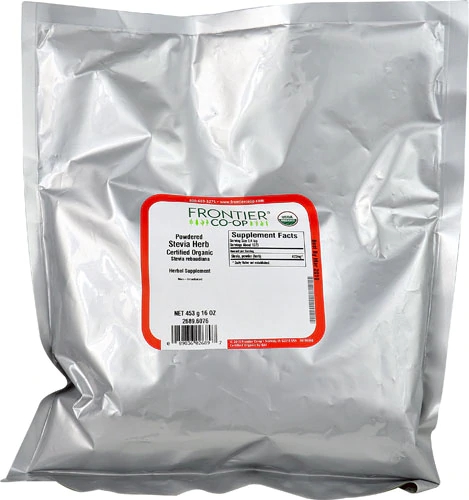 Adoçante Natural Stevia Orgânica em Pó Frontier Co-Op - 454g (16 oz)