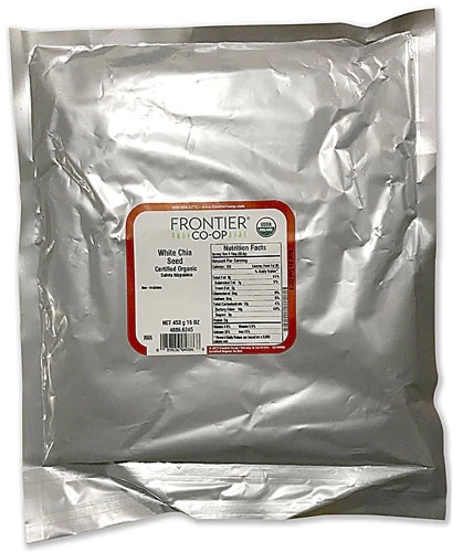 Sementes de Chia Orgânica Branca Frontier Co-Op 454g - Superalimento Natural