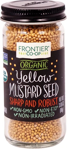 Sementes de Mostarda Orgânica Amarela Frontier Co-Op 86g - Tempero Natural e Saudável