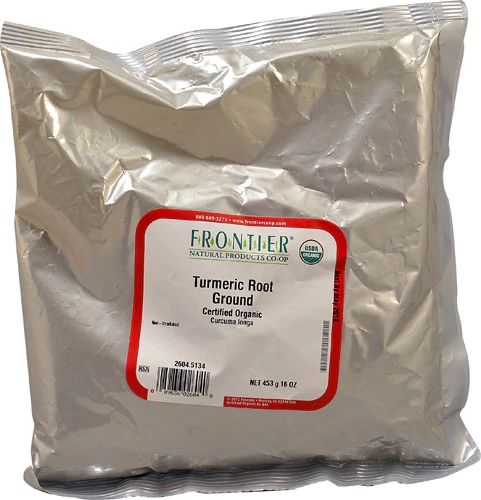 Açafrão da Terra Orgânico em Pó Frontier Co-Op - 454g | Raiz de Cúrcuma Pura