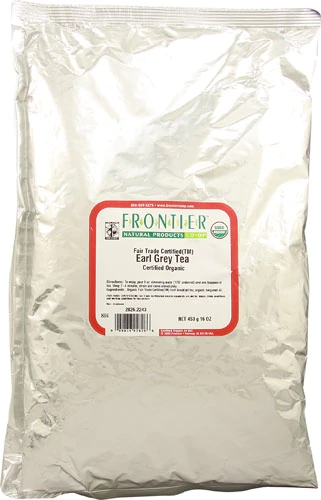 Chá Earl Grey Orgânico Frontier Natural Products - 454g - Sabor Cítrico e Aromático