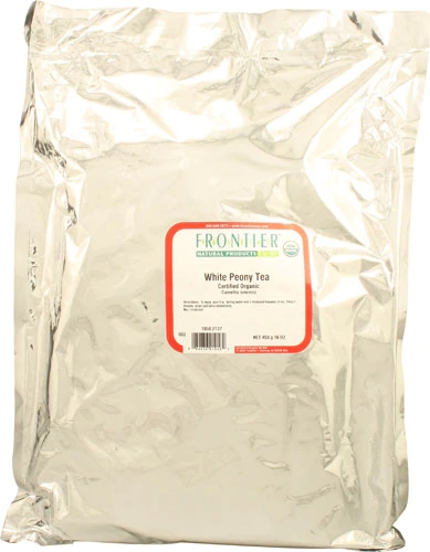 Chá Branco Folha de Peônia Orgânico Frontier Natural Products 454g