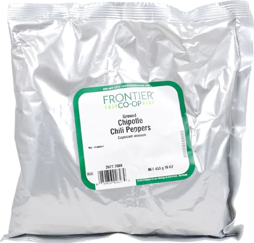 Pimenta Chipotle em Pó Frontier Natural Products - 454g - Sabor Defumado e Picante Autêntico