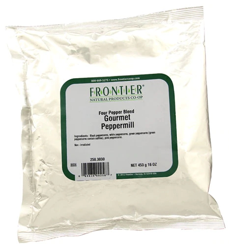 Mix de Pimentas Gourmet Frontier Natural Products Moído 4 Pimentas - 454g