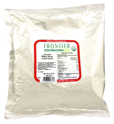 Açúcar de Bordo Orgânico Frontier Natural Products Granulado - 454g