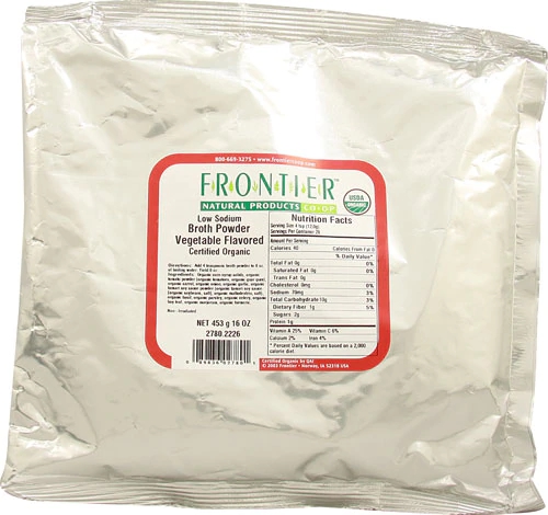 Caldo de Legumes Orgânico em Pó Frontier Natural Products - 454g