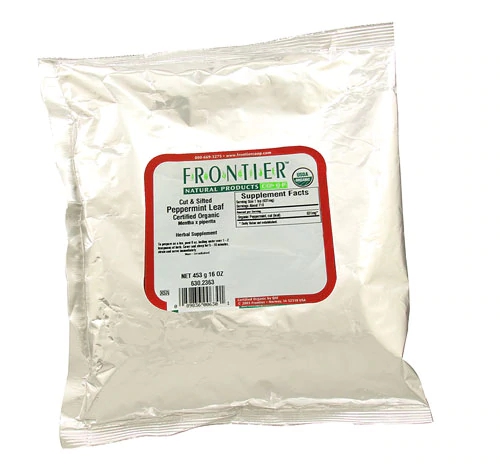 Hortelã Orgânica Frontier Natural Products Picada e Peneirada - 454g: Frescor e Sabor Natural para sua Cozinha