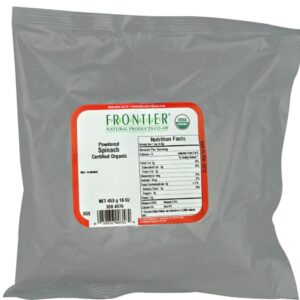 Espinafre Orgânico em Pó Frontier Natural Products - 454g | Superalimento Nutritivo