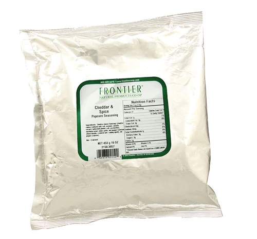 Frontier Natural Products Popcorn Seasoning Cheddar & Spice -- 16 oz