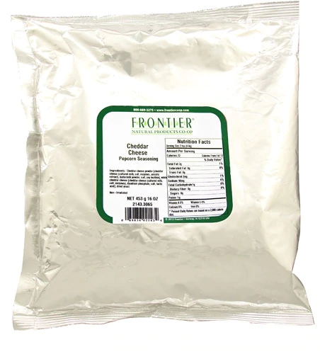 Frontier Natural Products Popcorn Seasoning Cheddar Cheese -- 16 oz