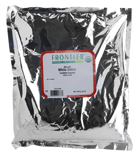 Cebola Branca Desidratada Picada Orgânica Frontier Natural Products - 454g