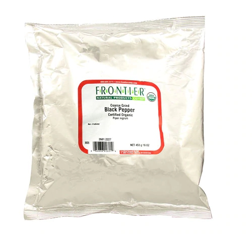 Pimenta do Reino Preta Moagem Grossa Frontier Natural Products 454g - Sabor e Saúde