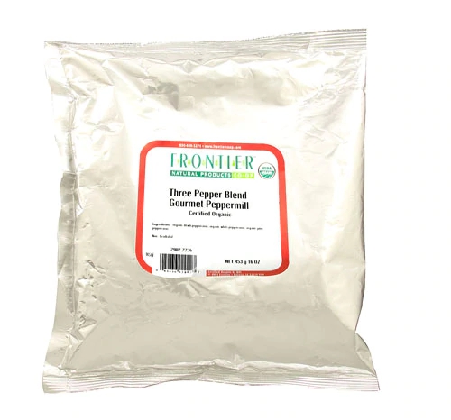 Tempero Orgânico Frontier Natural Products Três Pimentas - 454g