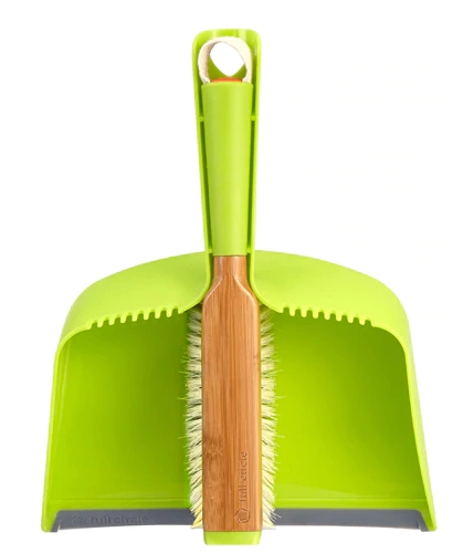 Conjunto Full Circle Clean Team Escova e Pá de Lixo 2 Peças - Ferramenta Essencial para o Lar