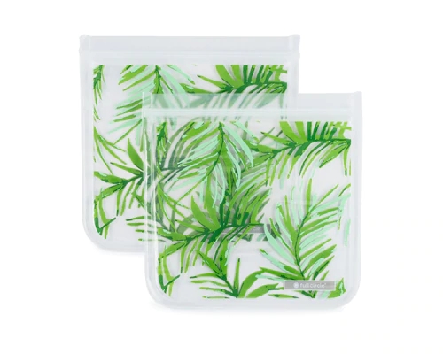 2 Sacos Reutilizáveis para Sanduíche Full Circle Folhas de Palmeira - Solução Ecológica e Saudável