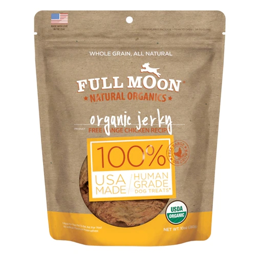 Petisco Orgânico Full Moon para Cães Sabor Frango - 284g (10 oz)