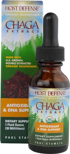 Extrato de Cogumelo Chaga Fungi Perfecti Host Defense 30ml - Suplemento Natural