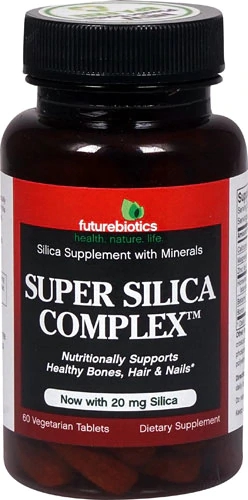 Futurebiotics Super Silica Complex 20mg - 60 Comprimidos Vegetarianos para Ossos e Cabelos Fortes