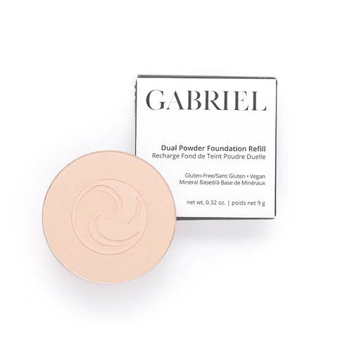 Gabriel Dual Powder Foundation Refil Bege Claro - 9g Cobertura Matte Perfeita