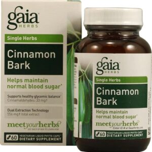 Gaia Herbs Cinnamon Bark -- 60 Capsules