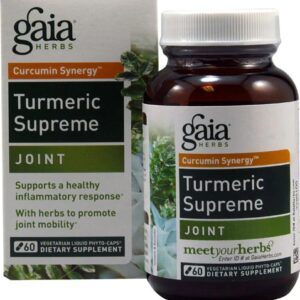 Gaia Herbs Curcumin Synergy™ Cúrcuma Suprema para Articulações - 60 Cápsulas Vegetarianas