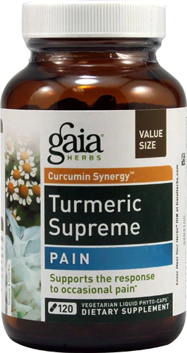 Gaia Herbs Curcumin Synergy Turmeric Supreme Dor - 120 Cápsulas Vegetarianas Líquidas