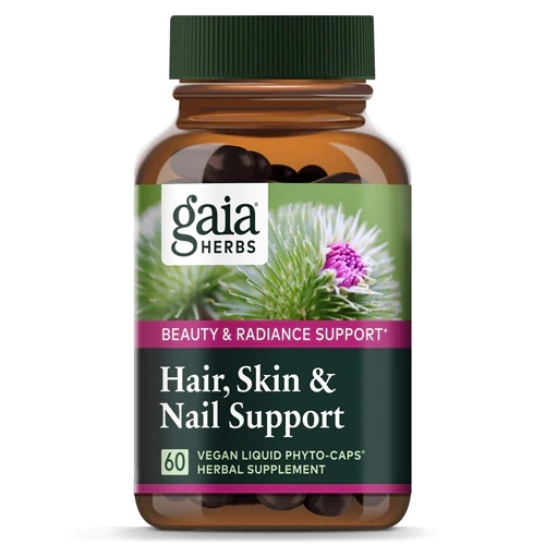 Gaia Herbs Hair Skin and Nail Support - 60 Cápsulas Líquidas Veganas