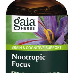Gaia Herbs Nootropic Focus 20 Cápsulas Veganas - Foco e Clareza Mental