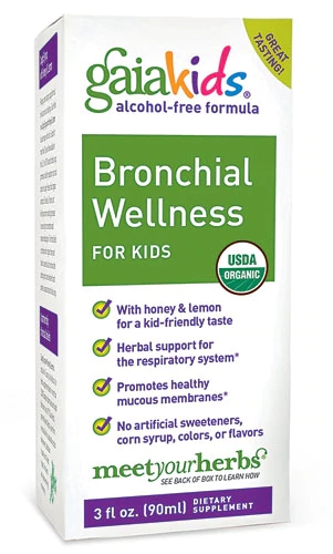 Gaia Herbs Bem-Estar Brônquico Orgânico para Crianças - 89ml
