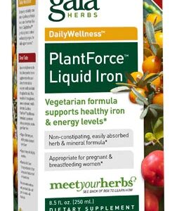 Gaia Herbs PlantForce Ferro Líquido - 250ml - Suplemento de Ferro Vegano