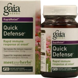 Gaia Herbs RapidRelief™ Quick Defense 20 Cápsulas Vegetarianas - Defesa Rápida e Natural