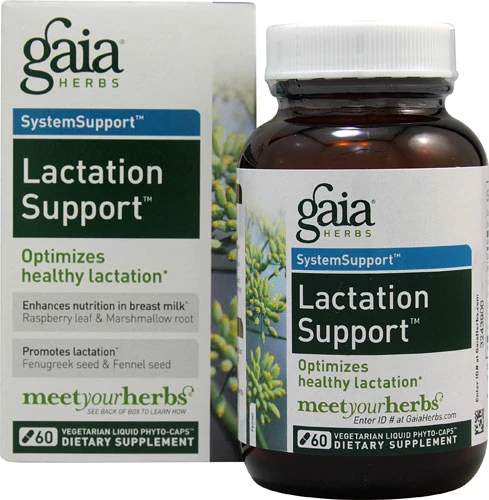 Gaia Herbs SystemSupport Lactation Support 60 Phyto-Caps Líquidas Vegetarianas
