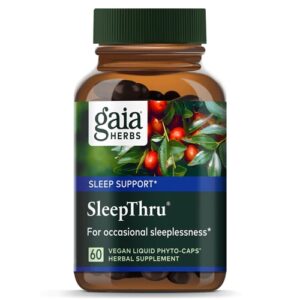 Gaia Herbs SystemSupport™ SleepThru™ - 60 Cápsulas Líquidas Vegetarianas para Sono Reparador